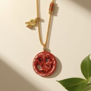 H38 一鹿花開硃砂牌